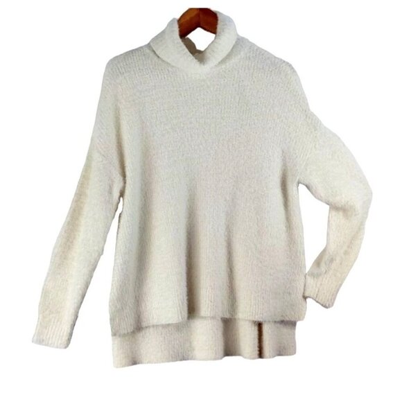 Sonoma Sweaters - Soft Winter White Fuzzy Sweater by Sonoma Cowl Neck Women's Plus OX Cozy Cottage